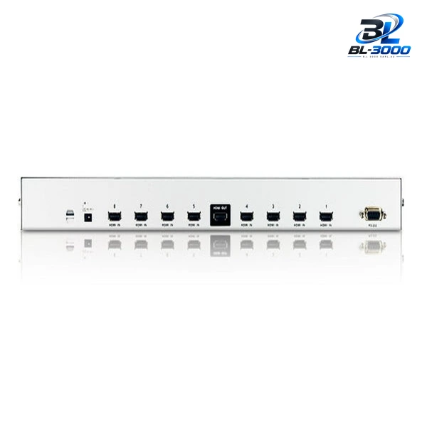 8-Port HDMI Switch. IR & RS232 Remote Control - Vue 3