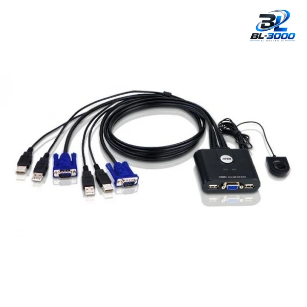 Extender KVM à câble USB VGA à 2 ports