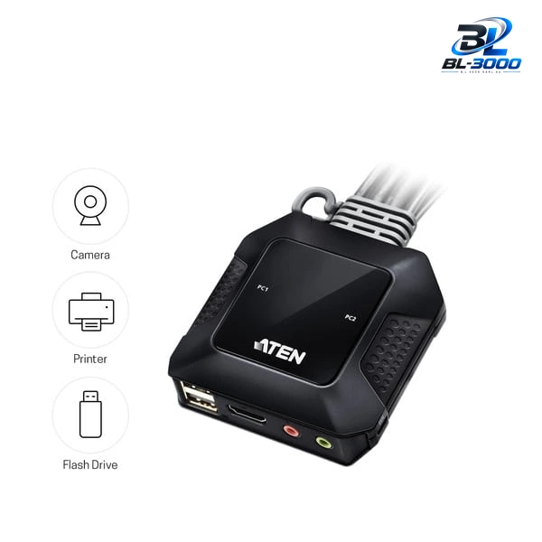Extender KVM HDMI 4K USB à 2 ports - Vue 4
