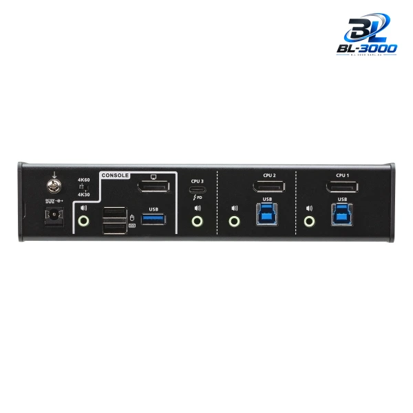 Switch KVMP hybride DisplayPort USB-C 3 ports - Vue 2