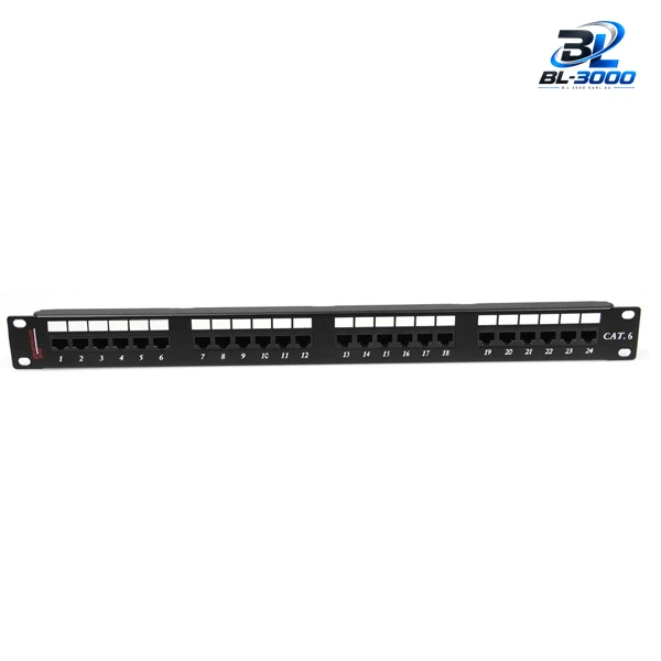 Panneau de brassage 180° Cat.6  24 ports